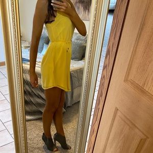 SOLD Yellow Naked Zebra Sheath Dress